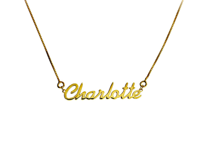 Gold Plated Personalized Font Name Pendant